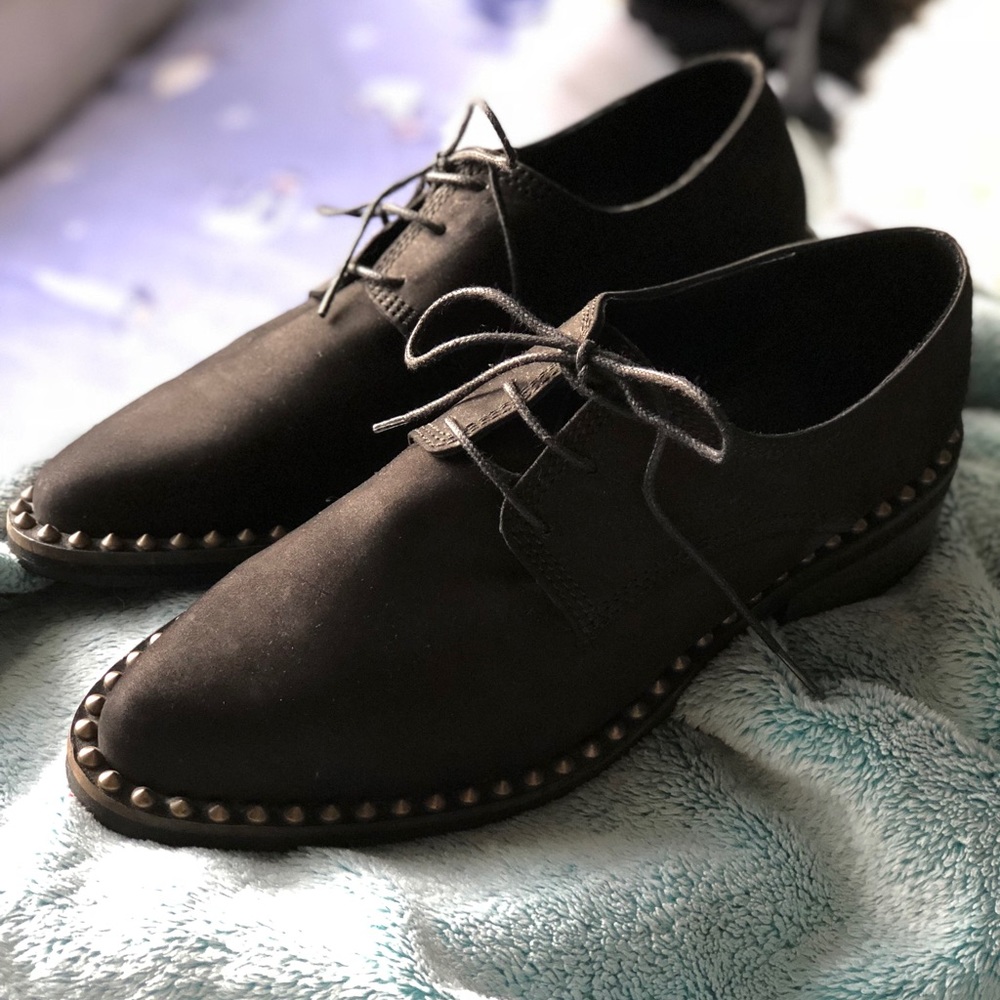 Free People studded lace up oxfords
